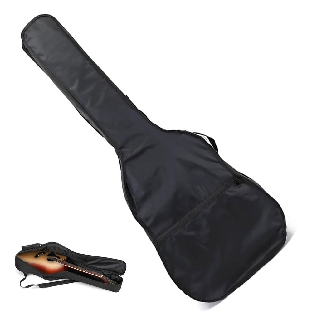 38 Inch Guitar Case Bag with Side Zipper and Strap Sturdy Guitar Case Cover, Large Front Pocket Single Shoulder and Hand Carry for Acoustic and Electric Guitars Gig Bag Ideal for Guitar Carrying