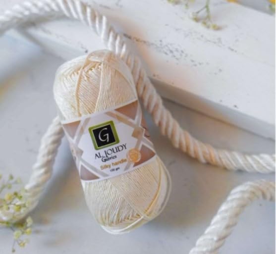 Al Joudy Crochet and Knitting Yarn – 100% Pure Egyptian Long Staple Cotton – Soft & High Quality – Suitable for Amigurumi & Crafts – 100 Grams – Multiple Colors – Code 3