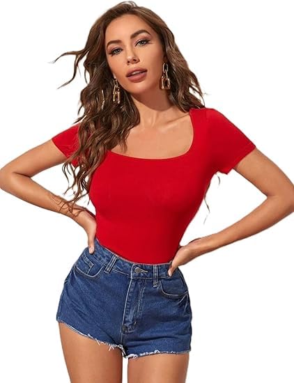 Women's Twill Short Sleeve Square T-Shirt