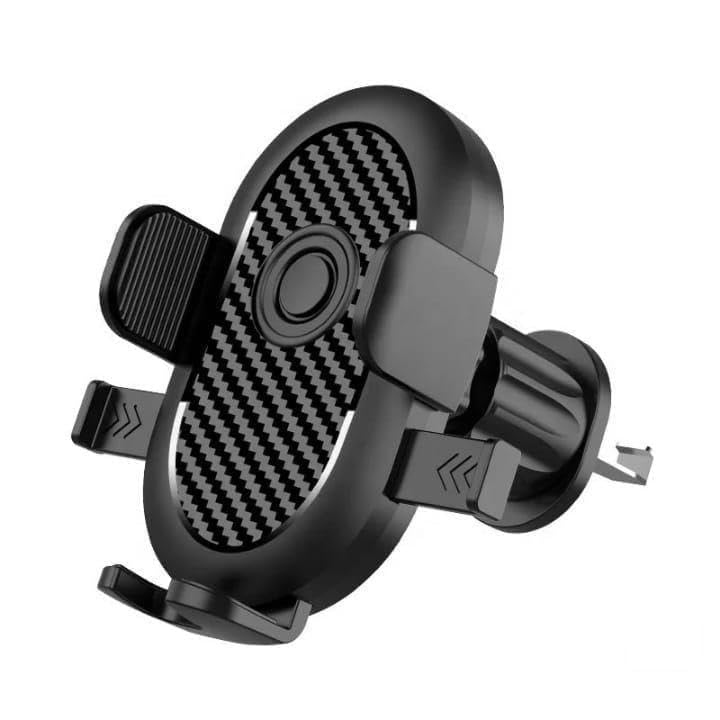 Auto Stand - Compact Air Vent Phone Mount with Simple Pin Insertion Method, Locks Firmly on Vent Blades, Black Color, Ideal for GPS Navigation and Music Control While Driving