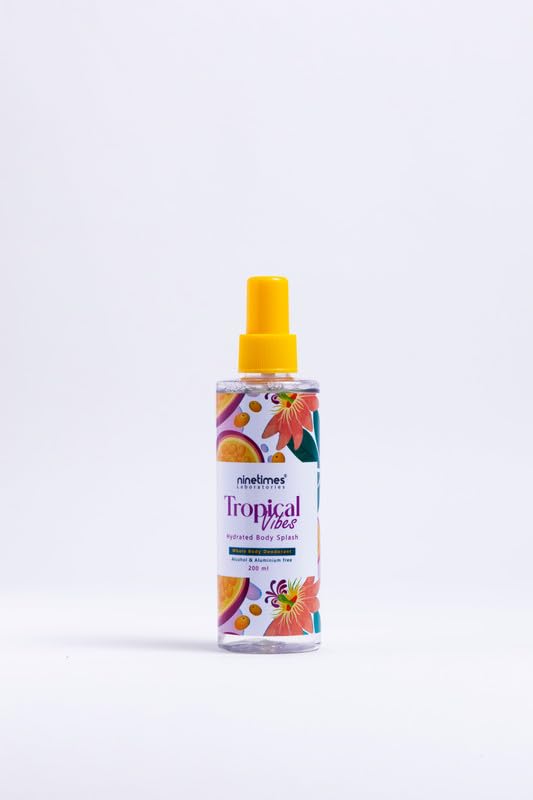NineTimes Body Splash – Tropical Vibes, 200ml | Sweet Tropical Fragrance & 48H Long-Lasting Freshness
