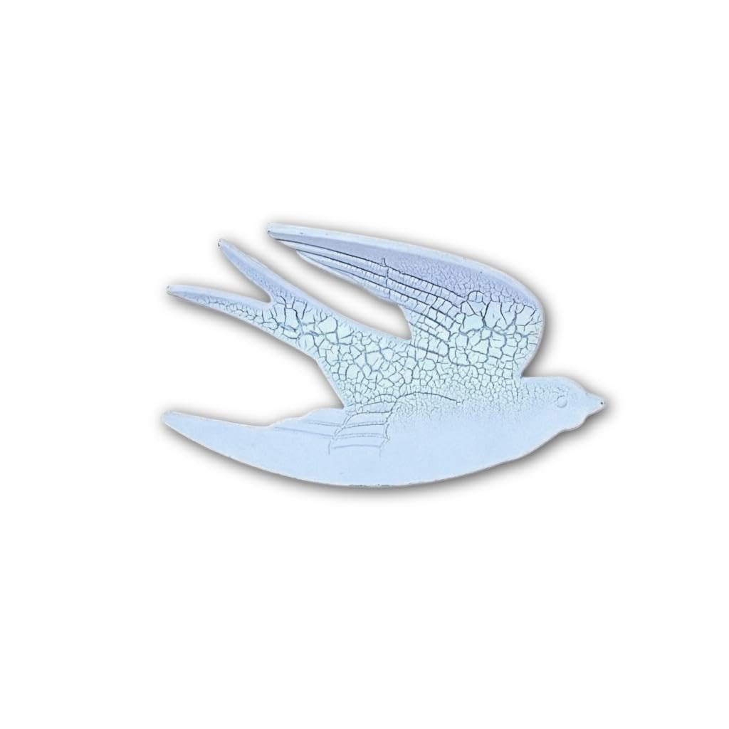 Claw Clip - White Swallow Bird Hair Accessory with Crackle Pattern Lightweight Non-Slip Glow Feature (model 1)