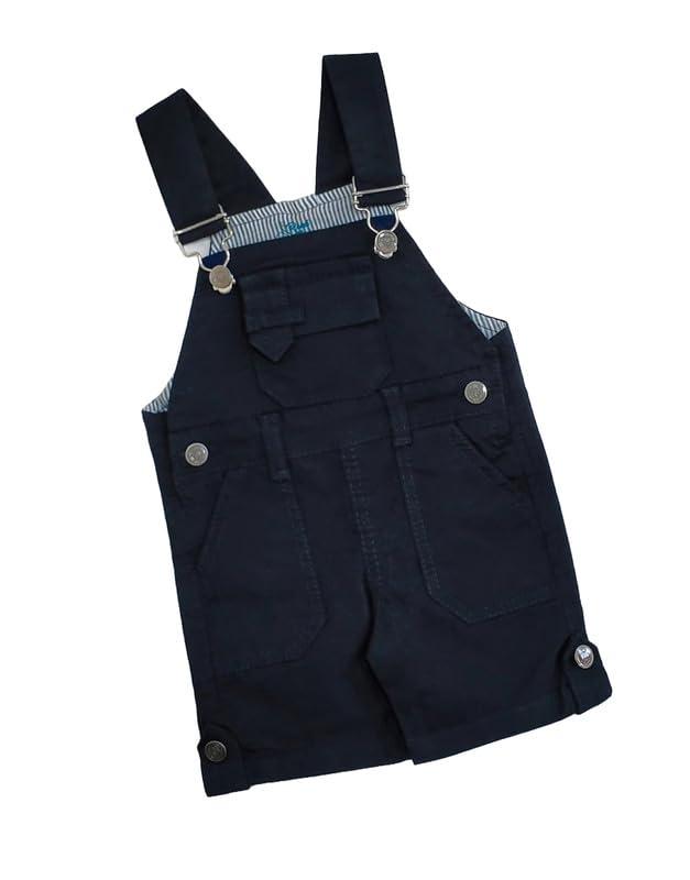 My Baby Boys Strappy Salopette with Pockets Cotton Gabardine