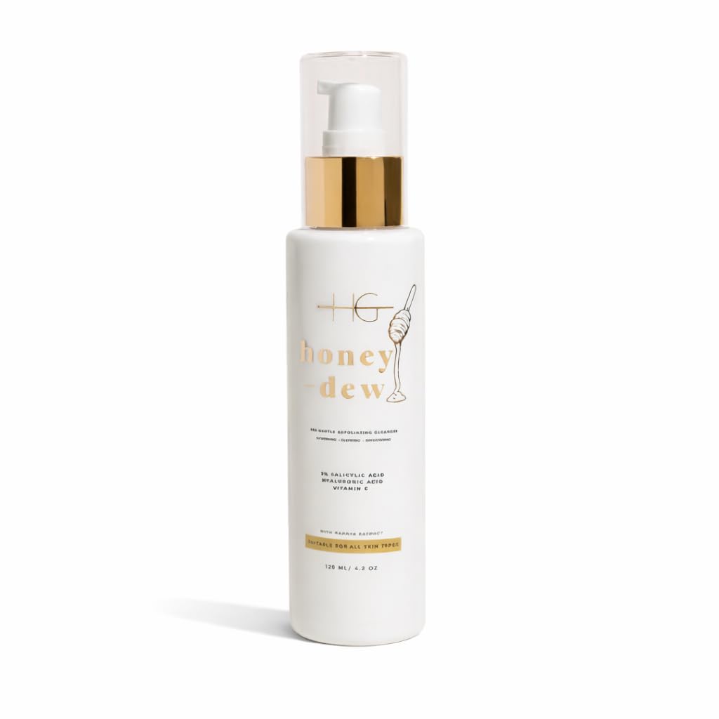 HG HoneyDew Gentle Exfoliating Salicylic Acid Cleanser – Honey, Papaya Extract, Vitamin E & Aloe Vera | Foamy Face Wash for All Skin Types | 125ML