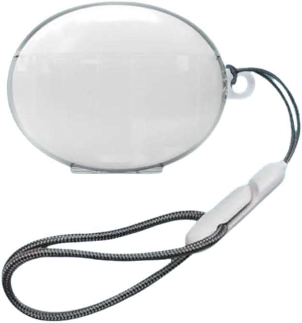 Transparent TPU Shockproof Case Cover For Huawei Freebuds 5i Earbuds With Lanyard And 3 Carabiner - Clear