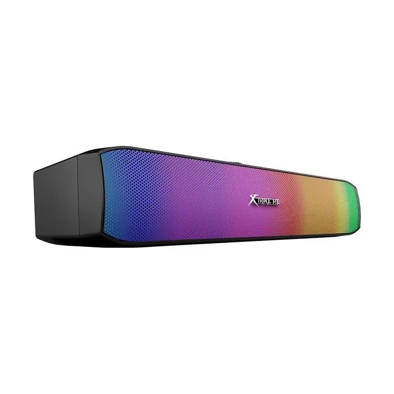 XTRIKE ME SK605 Stereo Sound bar RGB Gaming Speakers - Total Power Output 6W - Touch control for backlight - RGB effects with 3 modes - Easy accessible volume knob