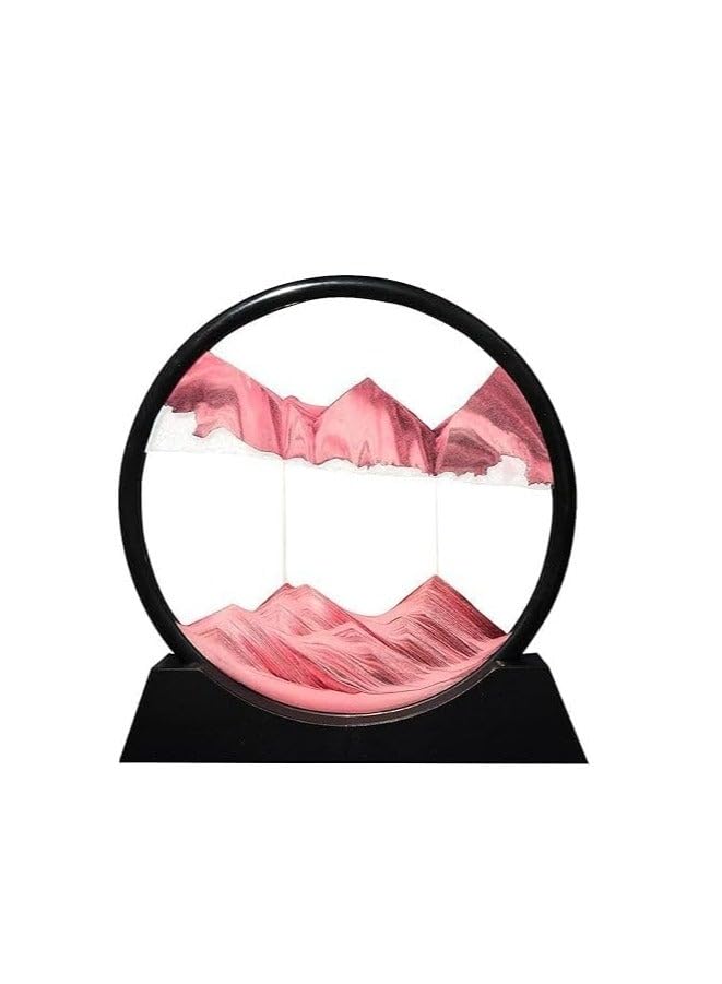 Hourglass - Decorative glass hourglass for home or office - Flowing sand frame with a luxurious border