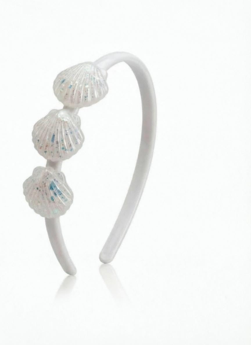 Shell Princess Crown - Elegant seashell hair accessory for little girls, crafted with care to ensure durability and style, perfect for creating magical looks at birthday parties or events. (Option 2)