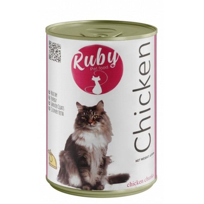 Ruby With Chicken chunks cat wet food 400g