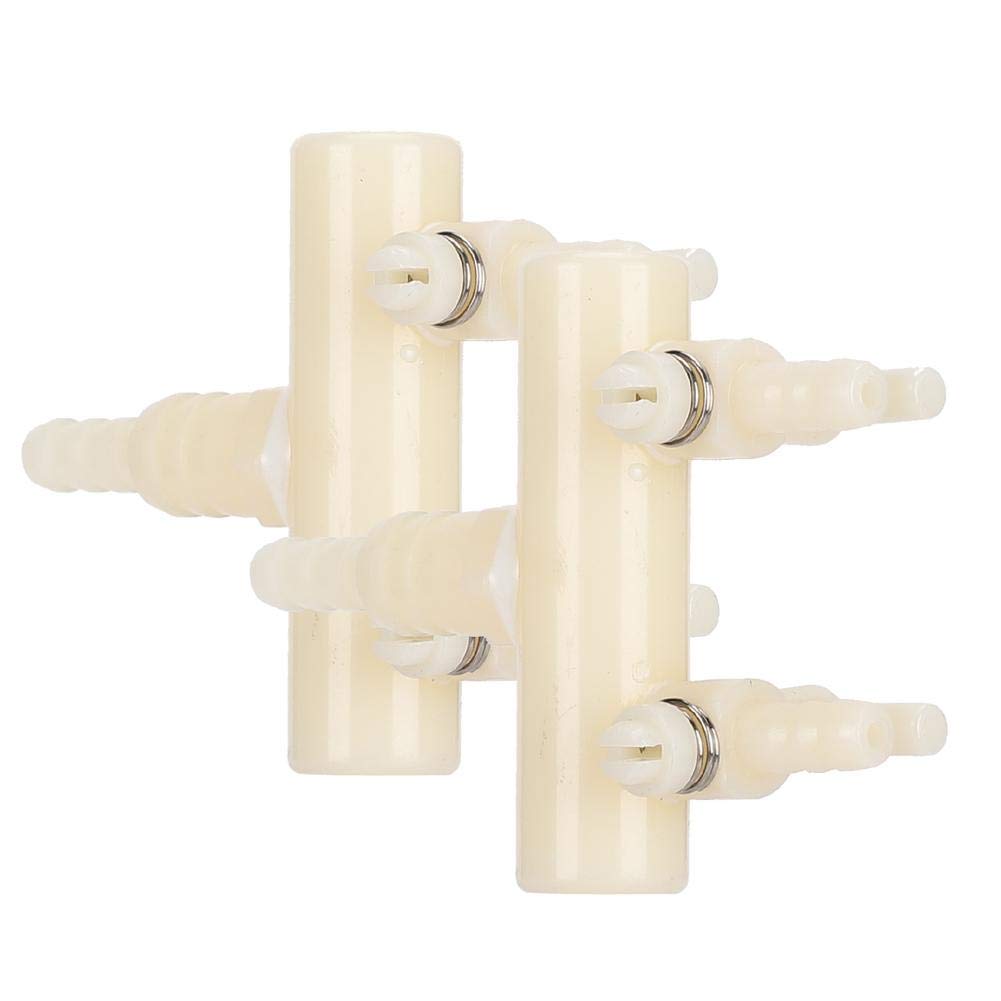 Pssopp 2PCS Aquarium Air Flow Control Lever Valve Distributor Splitter Pump Accessories Set Plastic Easy Operation Aquarium Air Pump Special Splitter Valve with Diverter Adjustable S(2 Heads)