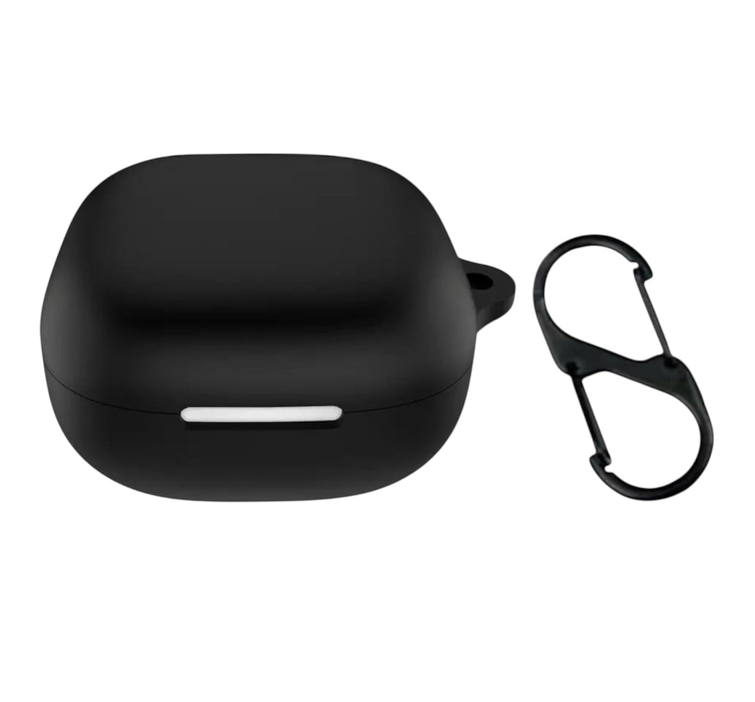 Fekra Compatible with Anker Soundcore R60i NC/Soundcore P31i Cover, Soft Silicone Shockproof Protective Case Wireless Earbuds with Carabiner, Front LED Visible R60i NC (Black)