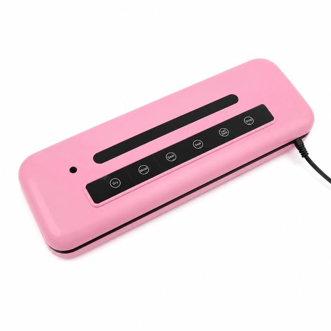Volora Vacuum Sealer for Food Preservation, Pink, 90W, 35x10x5.5cm, Airtight Seal for Dry and Wet Food