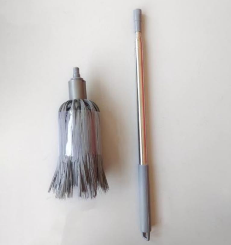 Telescopic Cleaning Brush with Extendable 3 Meter Handle, Durable Stainless Steel Design for Cleaning Ceiling, Fans, Walls and Hard to Reach Areas (One pack)