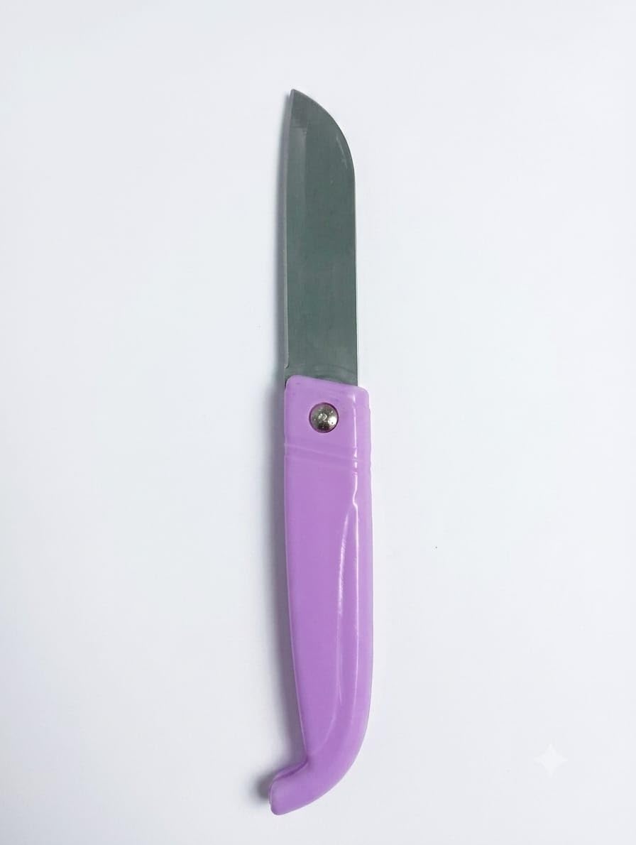 Volora Folding Knife for Fruit, Vegetables, and Bread, Multicolor, 18 cm, Portable (Mauve 1pcs)