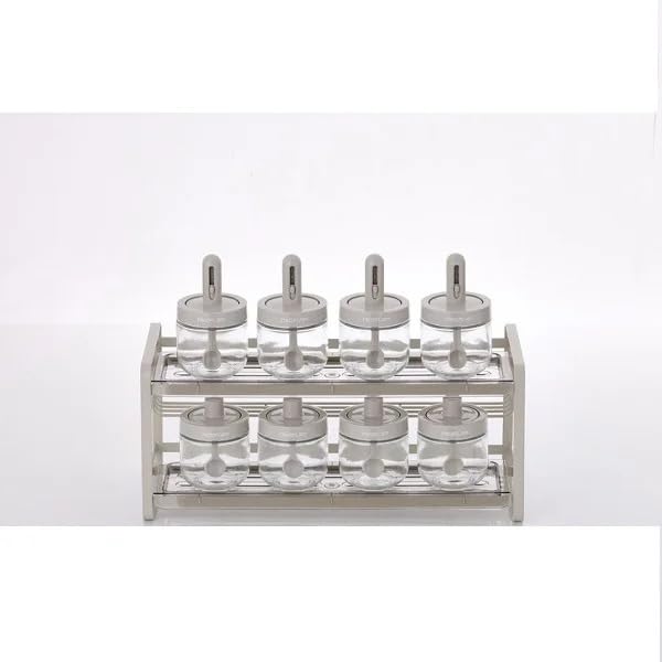 Neoflam Spice Glass Jars with Stand 10-Pieces Set