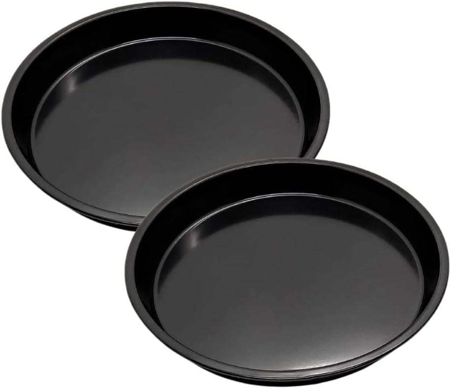 3-Piece Non-Stick Carbon Steel Pizza Baking Tray Set 27 29 31 cm for Even Heat Home Kitchen Durable Professional Pizza Pans for Family Cooking