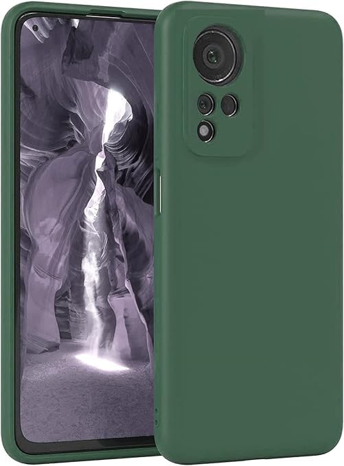 Case Compatible with Infinix Note 11 Silicone Case Shockproof TPU Slim With Inner Fiber Layer and Camera Protection (Green)