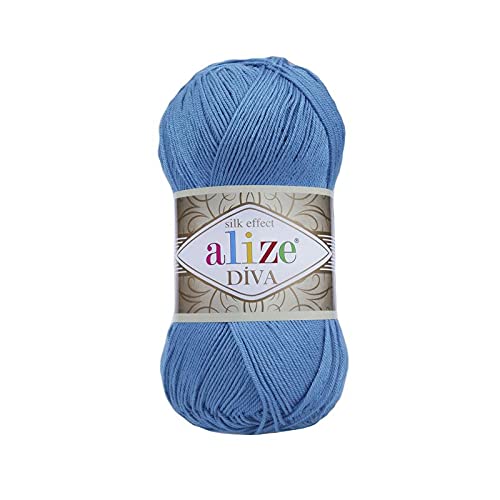 Alize DiVA 245 Sochi Blue - Crochet and Knitting Yarn