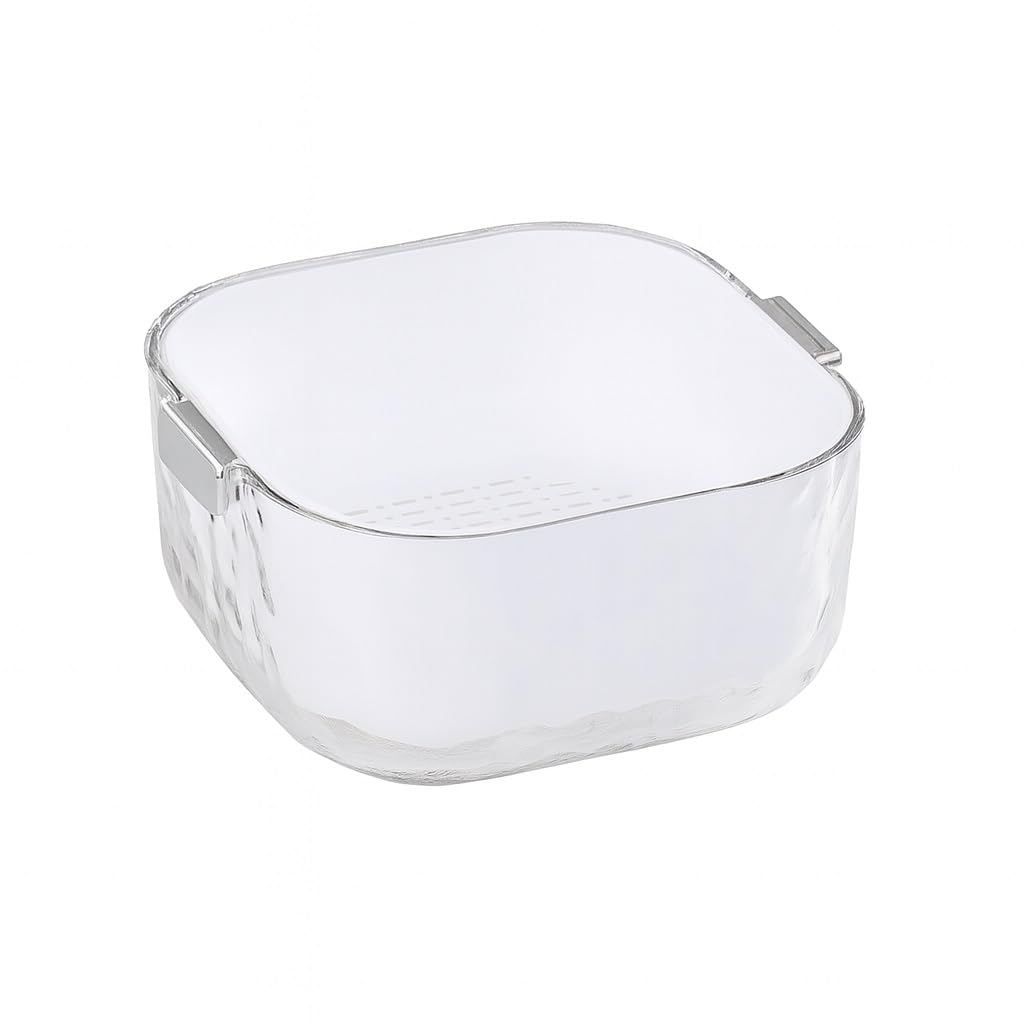 Home Care XX-2497 Acrylic Strainer Efficient Kitchen Utility, Pack of 1 - Clear Acrylic