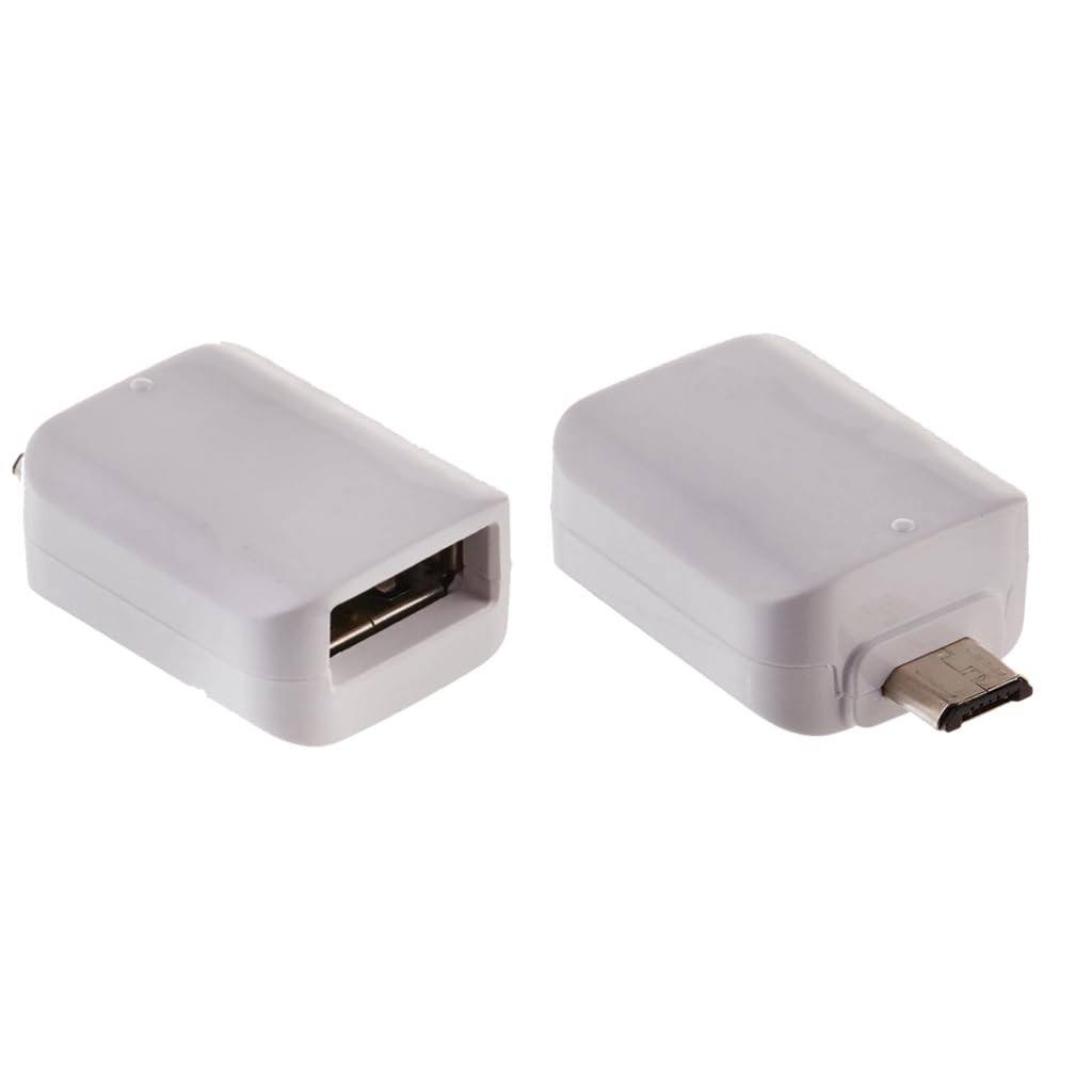 Micro USB OTG Data Transfer Adapter Charging Adapter Connector White