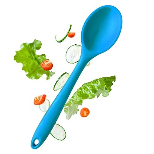 Generic Silicone Cooking Spoon - Turquoise, 1 Piece, BPA Free, Dishwasher Safe