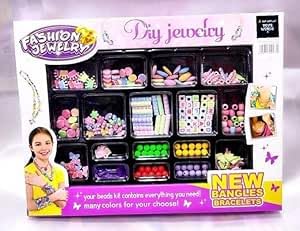 Colorful Beads Kit for Jewelry Making – by Next Store – Educational Toy for Girls to Design Bracelets & Necklaces – Develop Skills and Creativity