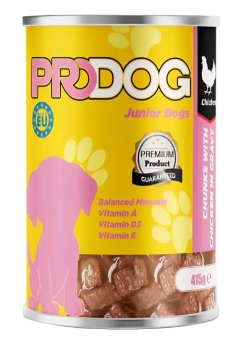 Pro Dog Wet Food For Puppies in Gravy Chunks with Chicken 415G