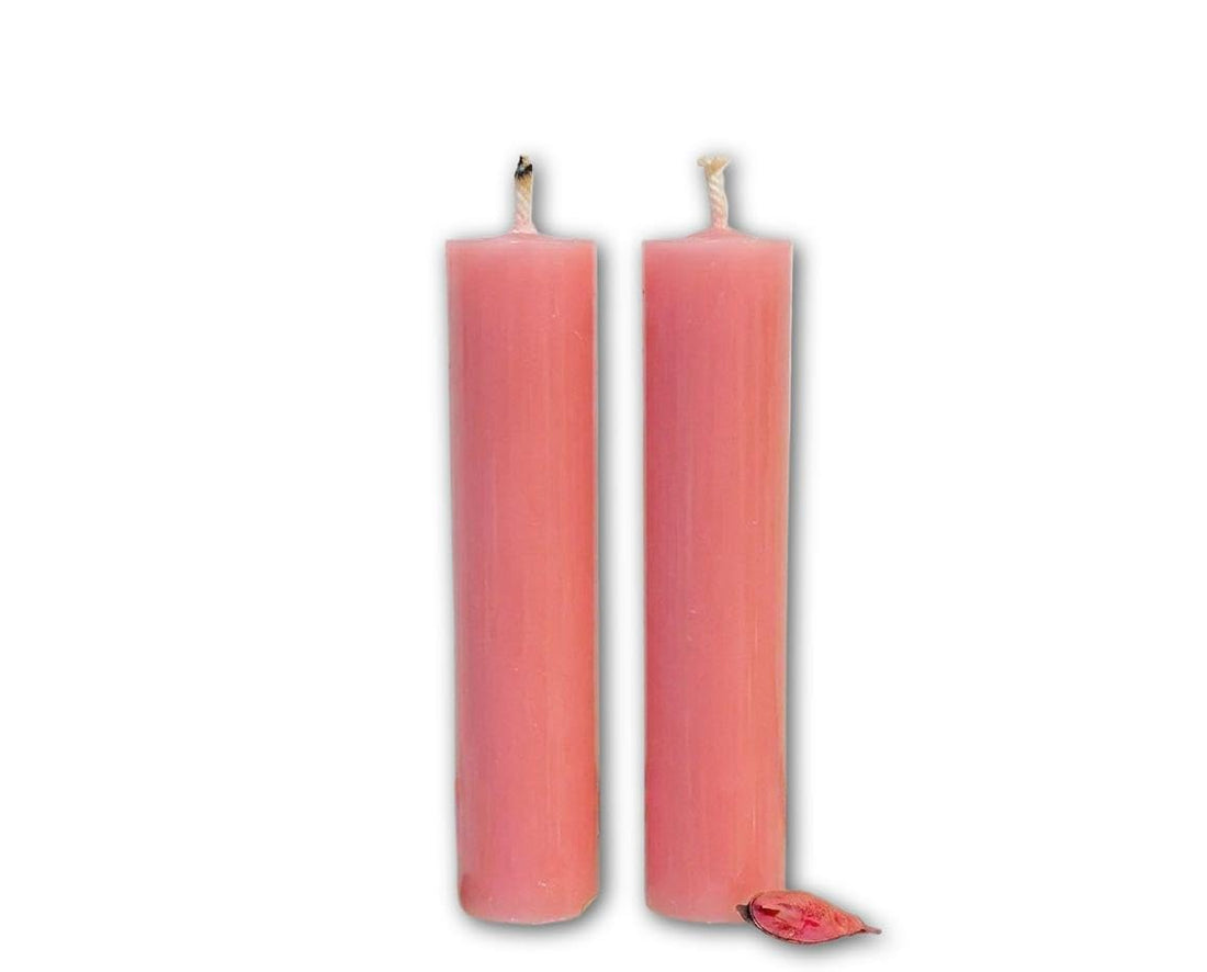Scented Candle - High-concentration fragrance with long-lasting aroma, perfect for creating a romantic, cozy ambiance in any room. (M12 – 2 pcs, Pink)