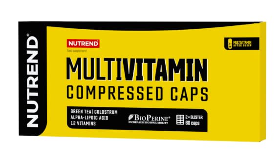 Nutrend Multivitamin Compressed Caps - 60 Capsules - with Practical Pill Box - Performance Rhythm Matrix - Metabolic Vitality Shield - Non-GMO - High Bio-Integrity Formula