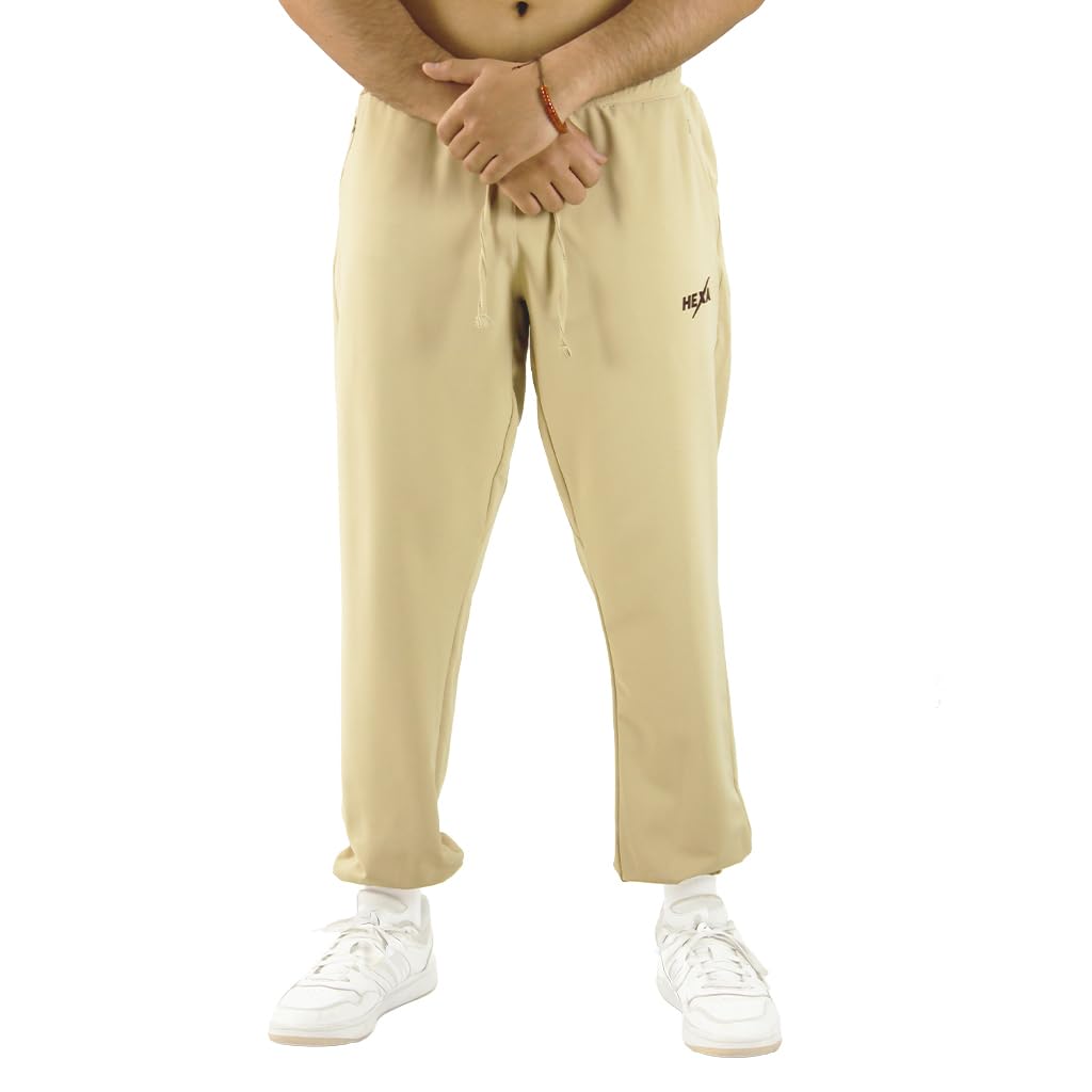 HEXA Shadow Pants for Men & Women - Premium Polyester Joggers with Zippers