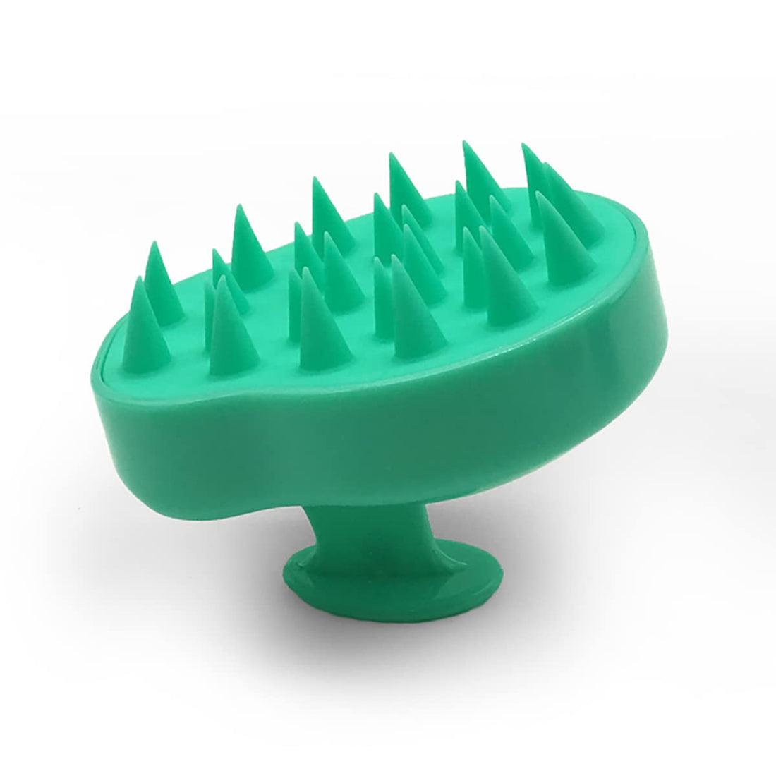 Massage Shampoo Wet and Dry Hair Scalp Shampoo Brush, Handheld Hair Massager, Hair Care and Hair Relaxation Anti-Dandruff Exfoliator Wet and Dry Cleansing Brush for Men, Women, Pets and Kids (Green)