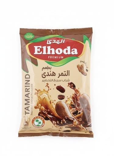 Elhoda Premium Tamarind Powder, Instant Syrup, Natural Flavor, 600g Pouch