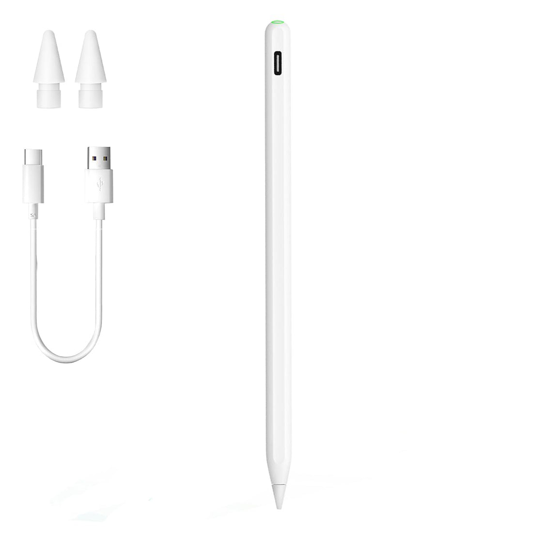 EFaith Stylus for iPad Apple Pencil (3nd Generation) with Wireless Magnetic Charging Pen/Shortcut/Tilt/Palm Reject Stylus for 2018-2023 iPad Pro/Air/Mini (White)