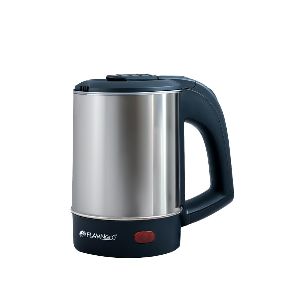 FLAMNGO Mini Electric Kettle, 600ml, Stainless Steel, 500W, 220-240V