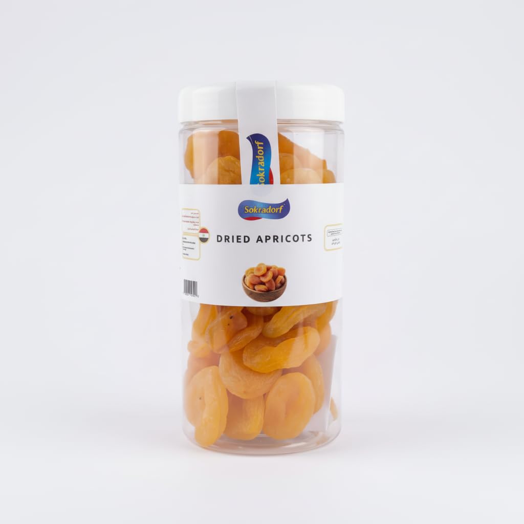 Sokradorf Dried Apricots, Naturally Dried, No Added Sugar, Soft Texture, Rich in Fiber, 350g