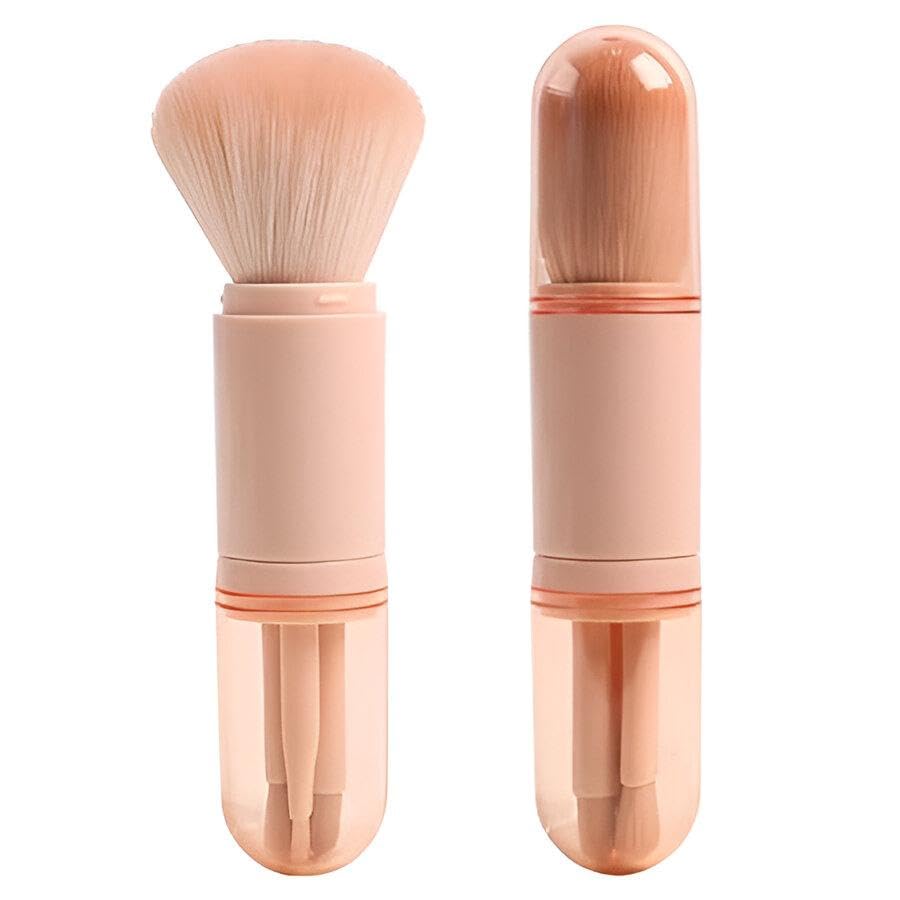 Mini Cosmetic Brush Set - Multifunctional portable brush with retractable design for blush, eyeshadow, loose powder, and contouring on the go.