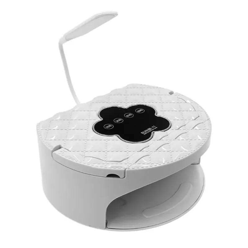 UV LED Nail Lamp 288W Fast Drying Nail Dryer with Built-in Desk Light, Auto Sensor, LCD Display, 10s/30s/60s/99s Timer, Dual Light 365+405nm Gel Polish Curing Lamp for Home & Salon Use