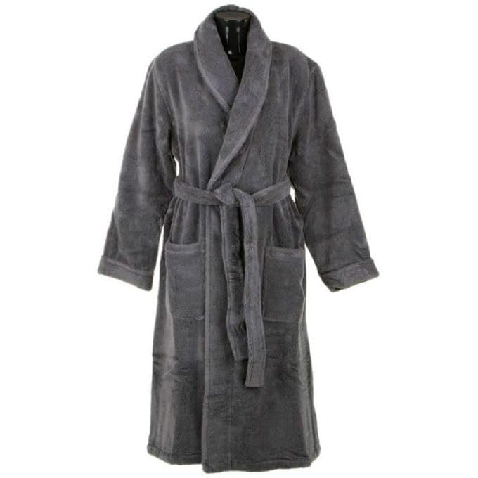 Robe Bathrobe For Men Cotton Becca - Grey