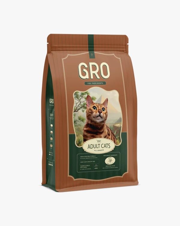 Alpha Cat Dry Food, Adult Formula from pets zone (Gro Cat Dry Food Adult Chicken - 3 kg, Beef)