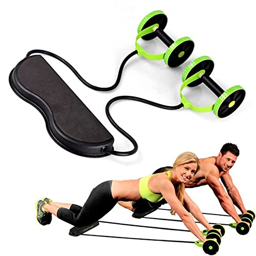 Ab Wheel Roller Sport Bodybuilding Revoflex Xtreme Dobule Wheels AB Roller Pull Rope Abdominal Trainer Gym Equipment Abs Traineryogu78_ with two years guarantee of satisfaction and quality