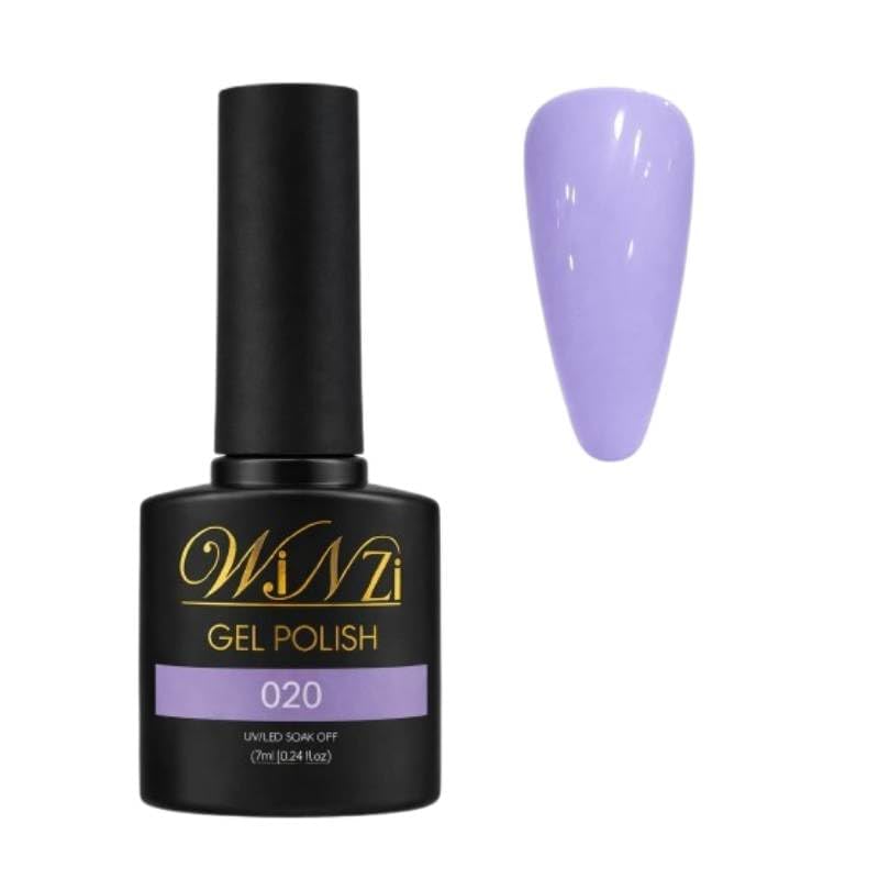 Lavender Gel Nail Polish 7ML, Light Lavender Purple Soak Off UV LED Gel Polish, Smooth Application, High Gloss Finish, Elegant Color for Salon Manicure and DIY Nail Art at Home (020)