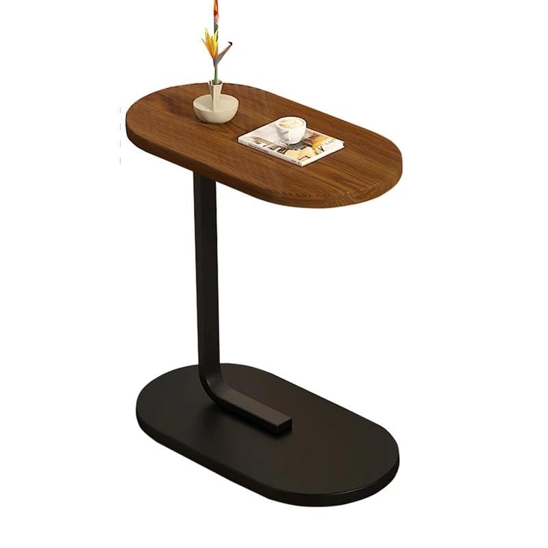 Side Table - Elegant C-Shaped Coffee Table Designed to Fit Comfortably Bes Sofas or Beds, Ideal for Small Spaces and Adds a Modern Touch to Any Room Decor Style Today