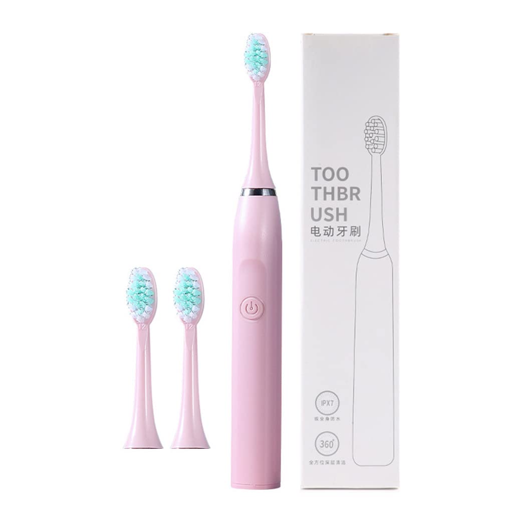 Portable Electric Toothbrush With 3 High-density Brush Heads Last 180 Days AA Powered Ultrasonic Toothbrushes Electric Toothbrush For Adults Ipx7 With 3 Brush Heads