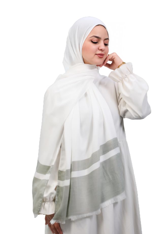 Signature Timeless Luxury Ultra Soft Breathable Premium Pure Cotton Veil With Elegant Silky Smooth Finish – Lightweight & Comfortable – Off-White & Yellow 80x200cm