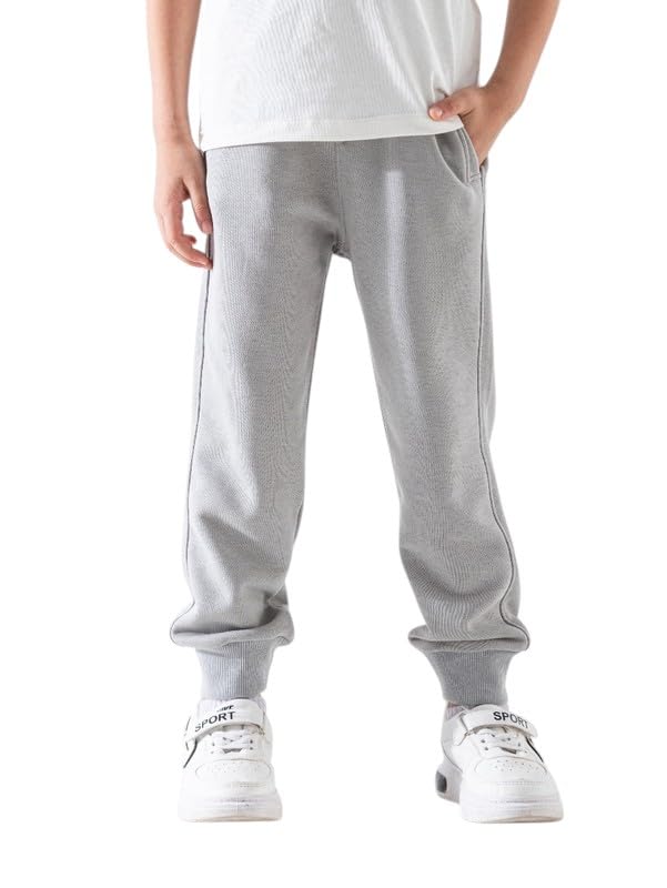 Fleece Jogger Pants Soft Cotton Blend Sweatpants with Elastic Waist & Drawstring