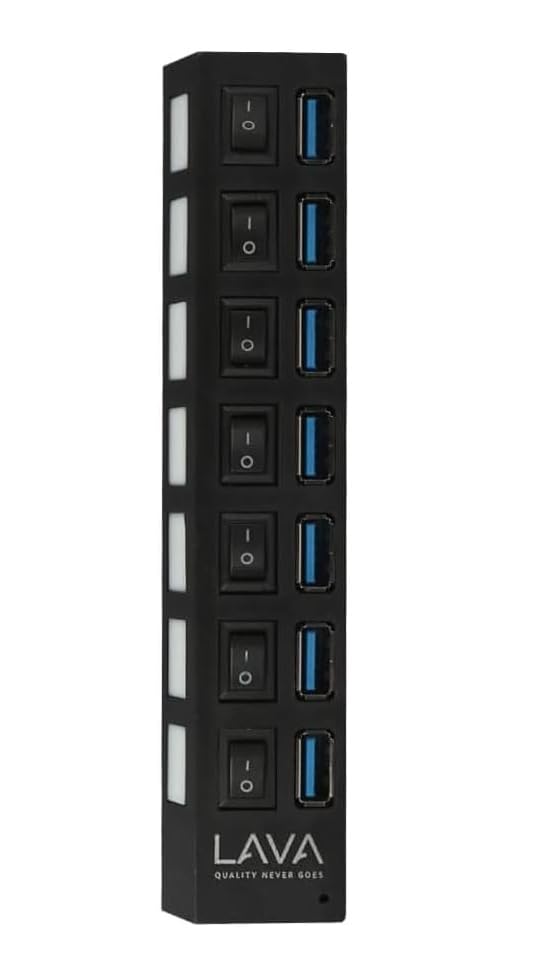LAVA 7 Ports USB HUB/adapter, Speed USB 2.0/3.0 - up to 480 MBps