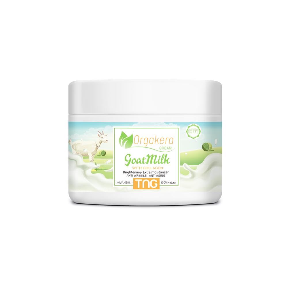Orgakera cream face & body vit.e&a (goat milk) brightening- extra moisturizer anti wrinkle- anti aging 100% natural - 150mg-1 count (pack of 1)