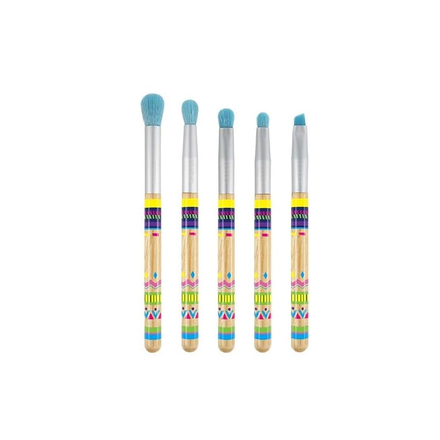 Professional Eye Makeup Brush Set - Blending Brush and Eyeshadow Brush Set - Colorful and Trendy Design - Premium Soft Bristles for Attractive Look (5 Pieces)