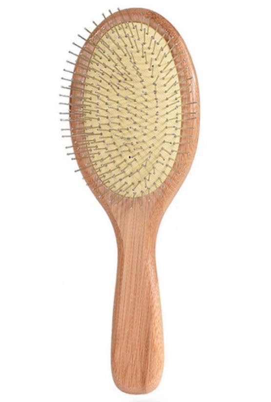 Wooden Hair Brush 1 Pcs -Hair Brushes For Women Wide Tooth Comb Detangling Brush Paddle Brush Tangle Teezer Flat Brush Blow Brush Curly Hair Brush