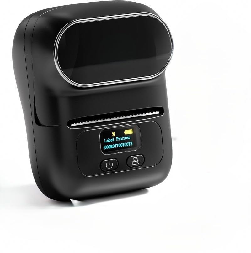 TECHZONE Portable Bluetooth Thermal Label Maker – Inkless, Battery-Powered Wireless Sticker Printer for Home, Office, Retail & DIY (Black)